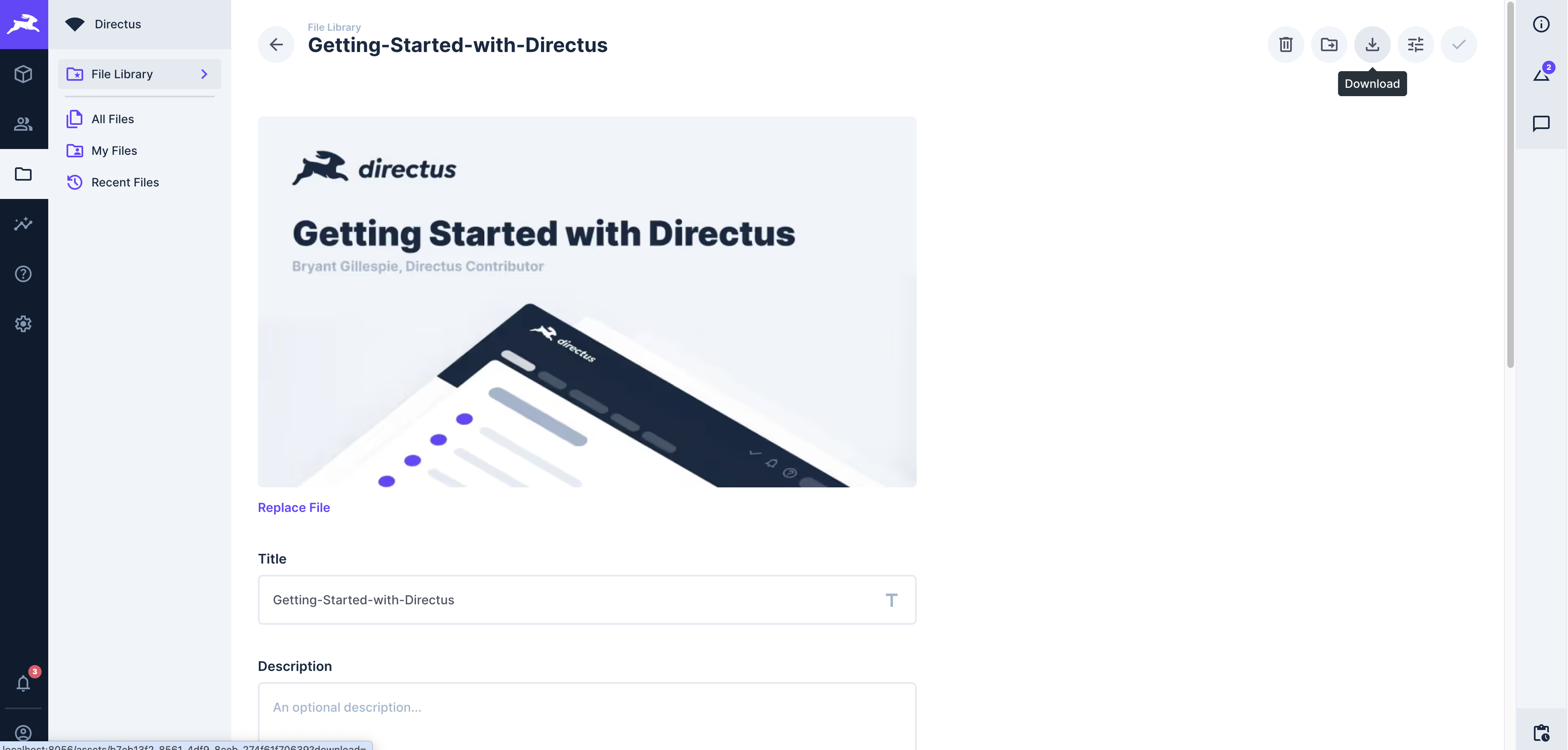 File Detail Page download